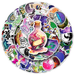 10/50pcs Cute Magic Potion Bottle Stickers Decoration Aesthetic DIY Laptop Phone Notebook Fridge Graffiti Sticker Decals Toy (ONLINE ORDER ONLY)