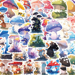 Cute Cartoon Mushroom Stickers 10/30/50pcs for Laptop, Notebook, Phone, Suitcase, Kids Toy (Online Order Only)