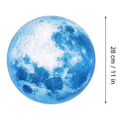 Glow in The Dark Moon Wall Sticker for Kids Baby Room 3D Space Planet Wall Sticker Living Room Home Decals (ONLINE ORDER ONLY)