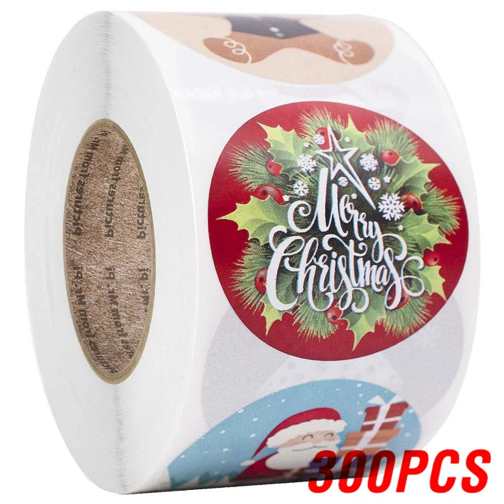 100-500 Pcs Golden Font Merry Christmas Sticker Thank You Sticker Seal Label For Envelope Gift Wrapping Scrapbook 1 Inch (ONLINE ORDER ONLY)