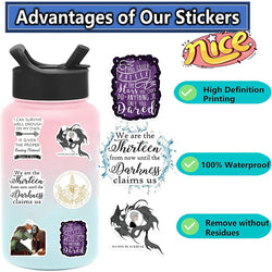 10/30/50PCS Cool Novel Throne of Glass Stickers Cartoon Anime Decals Laptop Skateboard Motorcycle Luggage Car Waterproof Sticker (ONLINE ORDER ONLY)