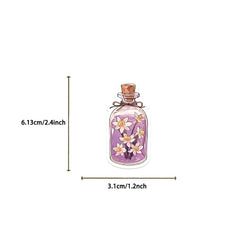 50pcs Colorful Fantasy Glass Flower Stickers Scrapbooking Decorative DIY Stationery Waterproof Journals Notebooks (ONLINE ORDER ONLY)