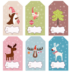 50-250pcs New Merry Christmas Stickers Rectangle Christmas Gift Box Decor Seal Sticker Cute Santa Stickers Stationery (ONLINE ORDER ONLY)