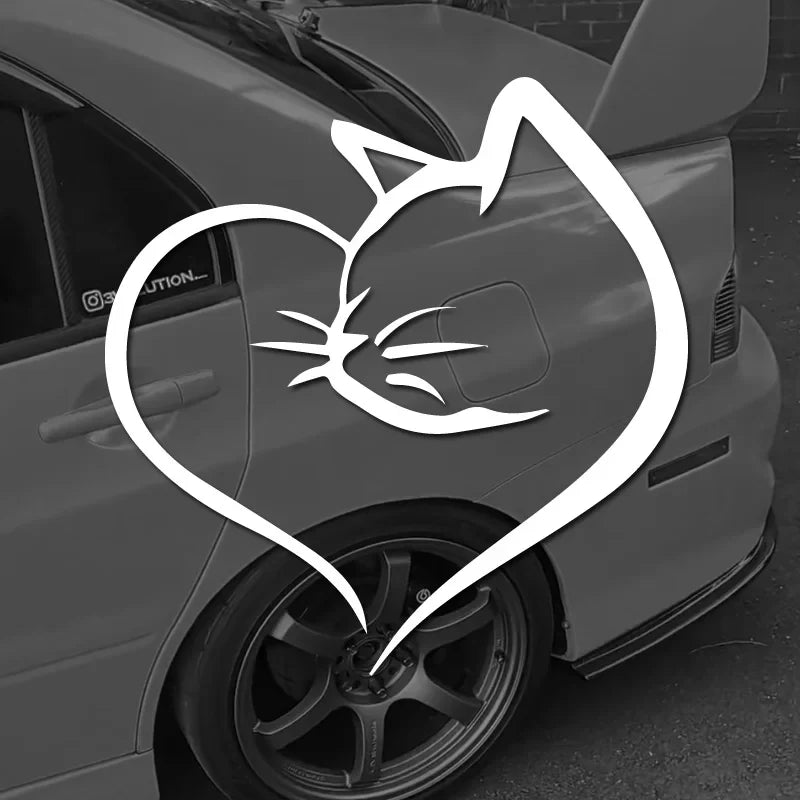 Cats Hearts  Sticker,Cute Car Body Window Bumper Vinyl Decal,For Cars, Trucks, Walls, Laptops, Windows, Motorcycles, Bumpers (ONLINE ORDER ONLY)