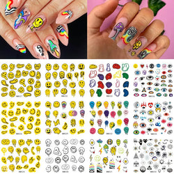 French Tips Nail Slider Stickers Tattoo Geometric Lines Nail Art Transfer Water Decals Manciture Decoration (ONLINE ORDER ONLY)