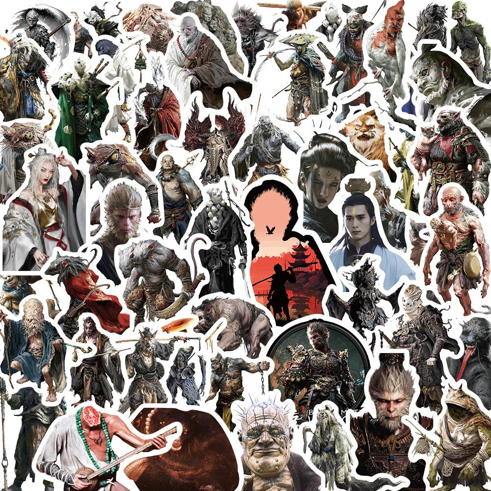 Black Myth Wukong Graffiti Stickers 10/30/57PCS Waterproof Decals for Kids DIY Notebook Phone Suitcase Bike (Online Order Only)