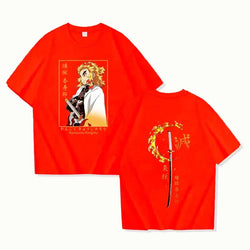 Rengoku Kyoujurou Printed Tee Shirt Demon Slayer (ONLINE ORDER ONLY)