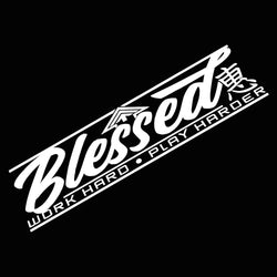 Blessed Work Hard Play Harder Car Sticker Decoration Windshield Banner Sports Style External Accessories Waterproof Vinyl Decals (ONLINE ORDER ONLY)