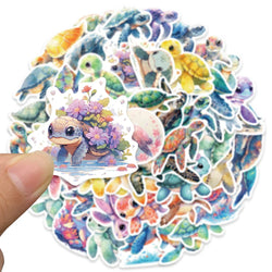 50pcs Cute Cartoon Sea Turtle Animal Stickers Pack Waterproof Graffiti For Laptop Water Bottle Guitar Luggage Vinyl Decals (ONLINE ORDER ONLY)