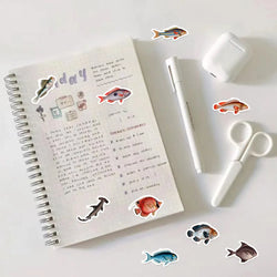 10/50Pcs Sea Fishes Animal Stickers Ocean World Plants Coral Jellyfish Cute Cartoon Waterproof Sticker Kids DIY Scrapbook Decals (ONLINE ORDER ONLY)