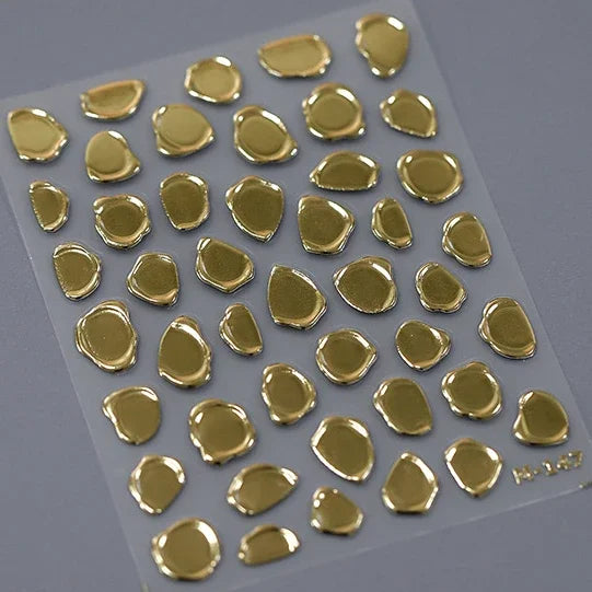 Shiny Colorful Color Block Fragment Square Fragment Grid Rhombus 3D Self Adhesive Nail Art Stickers Rhinestone Manicure Decals (Online Order Only)