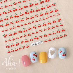 1Pc Cherry Fruit Nail Sticker Nail Art Decals Summer Lemon Grapefruit Self Adhesive DIY Nail Stickers Aha Series Nail Art Decor (Online Order Only)