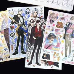 1Pc Cute Anime Man Sticker Cartoon Cool Character Deco Scrapbook DIY Material Decoration Stationery Stickers (Online Order Only)