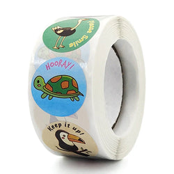 100-500pcs 8 Styles Round Cartoon Animal Reward Stickers Kids Party Handmade Scrapbooking Gift Packaging Seal Label (Online Order Only)
