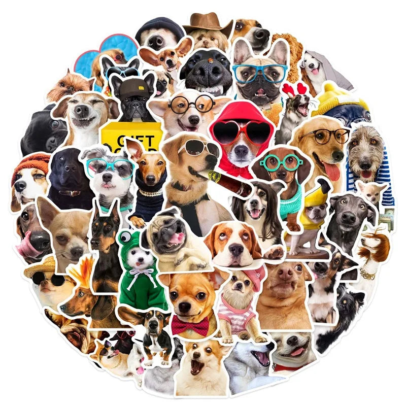 10/30/50PCS Cartoon Life Dog Children's PVC Sticker Aesthetic Decoration Scrapbooking Stationery School Supplies for Kids (ONLINE ORDER ONLY)