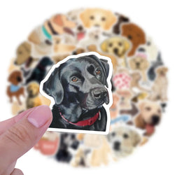 10/30/60PCS Cartoon Animal Labrador Stickers Cute Dog Decals For Skateboard Suitcase Fridge Guitar Bike Phone Car DIY Toys Gift (ONLINE ORDER ONLY)