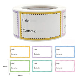 300pcs/roll Kitchen Classification Label Stickers Refrigerator Food Storage Date Labels for Container Bag Jar Packaging Marking (ONLINE ORDER ONLY)