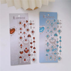 Cute Love Gem Pearl Stickers Diary Scrapbooking DIY Album Decoration Sticker Aesthetic Personalized INS Kawaii Korean Stationery (ONLINE ORDER ONLY)