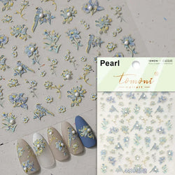 Charming Blue Sparrow Feather Rhinestone Wings Peacock Sparrow Dreamy Jelly Stars Self Adhesive Nail Art Stickers Manicure Decal (ONLINE ORDER ONLY)