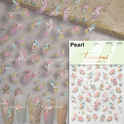 White Pink Baby Child Angel Wing Heart Bowknot Leaves Key Star Cupid's Arrow Archery Adhesive Nail Art Stickers Manicure Decals (ONLINE ORDER ONLY)