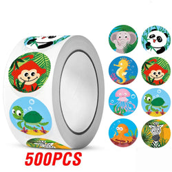 100-500pcs Cute Animal Panda Stickers for Envelope Praise Reward Student Work Label Stationery Seal Lables 1inch/2.5cm (ONLINE ORDER ONLY)