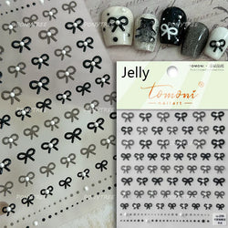 Purple Gold Silver Bowknot Cherry Fruit Cute Ribbon Tie Line Delicate 3D Adhesive Nail Art Stickers Manicure Decals Wholesale (Online Order Only)