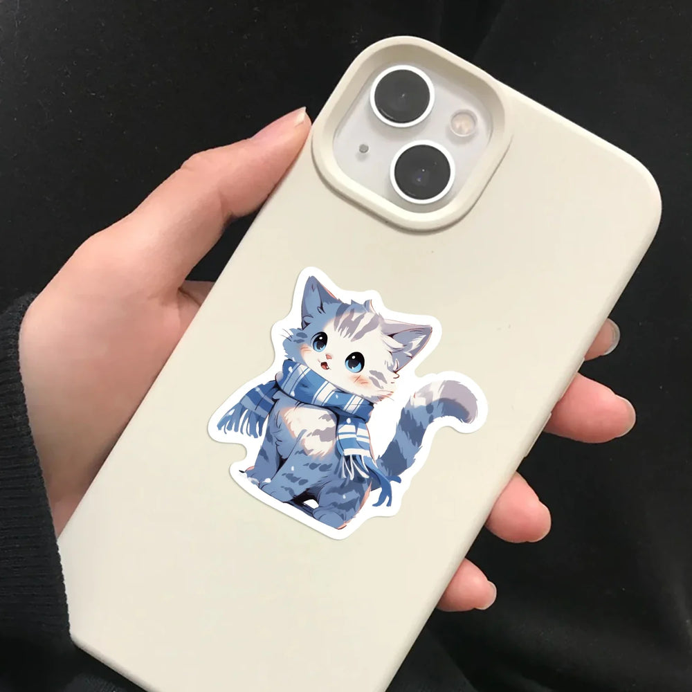 50pcs Cute Cats Stickers Funny Famous Cat Meme Catoon Decal DIY Graffiti Sticker Toys For Notebook Phone Phone Fridge Bike Car (ONLINE ORDER ONLY)
