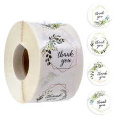 500pcs/roll Thank You Stickers Flower Pattern Party Wedding Decoration Gift Envelope Seal Labels Scrapbooking Stickers (ONLINE ORDER ONLY)