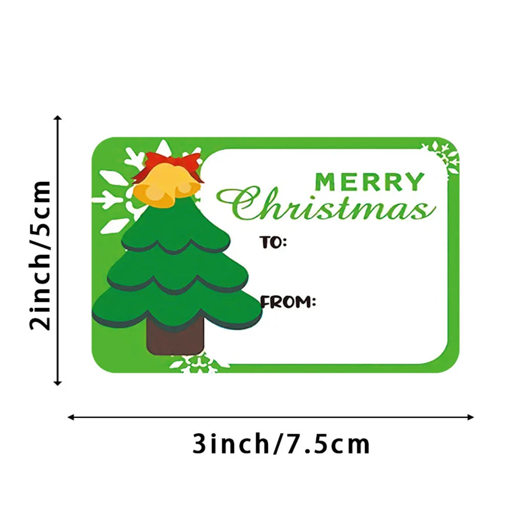 50-250pcs Christmas Sticker Sealing Sticky Labels Aesthetic Kraft Paper Thank You Stationery Supply Decorative Scrapbook lables (ONLINE ORDER ONLY)