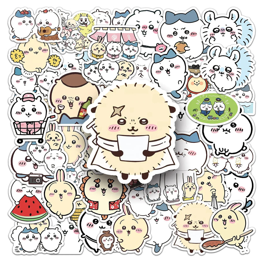 50Pcs Cute Cartoon Waterproof Vinyl Stickers for Skateboard Snowboard (Online Order Only)