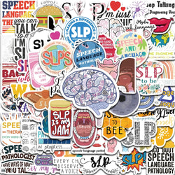 56PCS Speech Language Pathology Autism Stickers for Laptop, Car, Fridge, Snowboard (ONLINE ORDER ONLY)