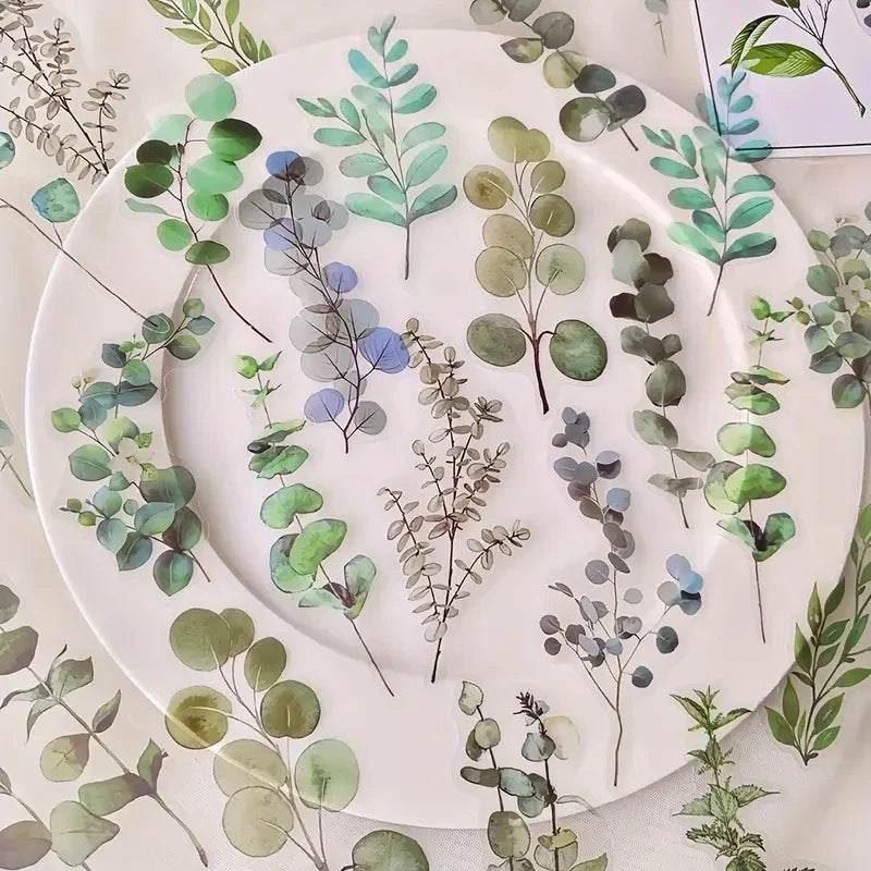 40 Pcs/pack Kawaii Creative flower plant Stickers hand tent DIY Stick Labels Scrapbooking Material Junk Journal Supplies (Online Order Only)