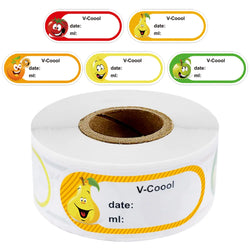 300pcs/roll Kitchen Classification Label Stickers Refrigerator Food Storage Date Labels for Container Bag Jar Packaging Marking (ONLINE ORDER ONLY)