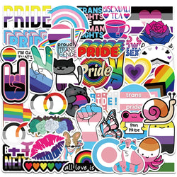 LGBT Pride Stickers: Nonbinary, Pansexual, Transgender, Bisexual, Asexual - Laptop, Car, Skateboard, Guitar (ONLINE ORDER ONLY)