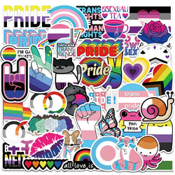 LGBT Pride Stickers: Nonbinary, Pansexual, Transgender, Bisexual, Asexual - Laptop, Car, Skateboard, Guitar (ONLINE ORDER ONLY)