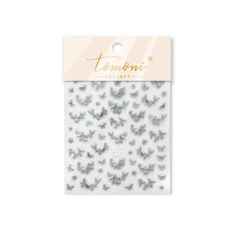 Colourful Butterfly Insect Animals Charming Jelly Special Workmanship 5D Soft Relief Adhesive Nail Art Stickers Manicure Decals (Online Order Only)
