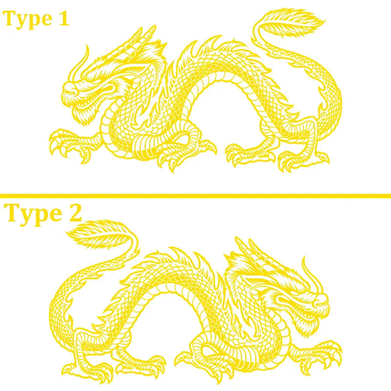 Anime Detachment Car Sticker The Black Dragon Body Big Picture Decoration Movement Style Die Cutting Waterproof PVC Vinyl Decals (ONLINE ORDER ONLY)