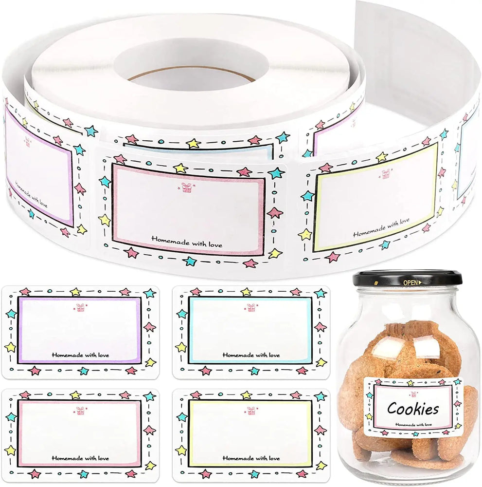 300pcs/roll Kitchen Classification Label Stickers Refrigerator Food Storage Date Labels for Container Bag Jar Packaging Marking (ONLINE ORDER ONLY)
