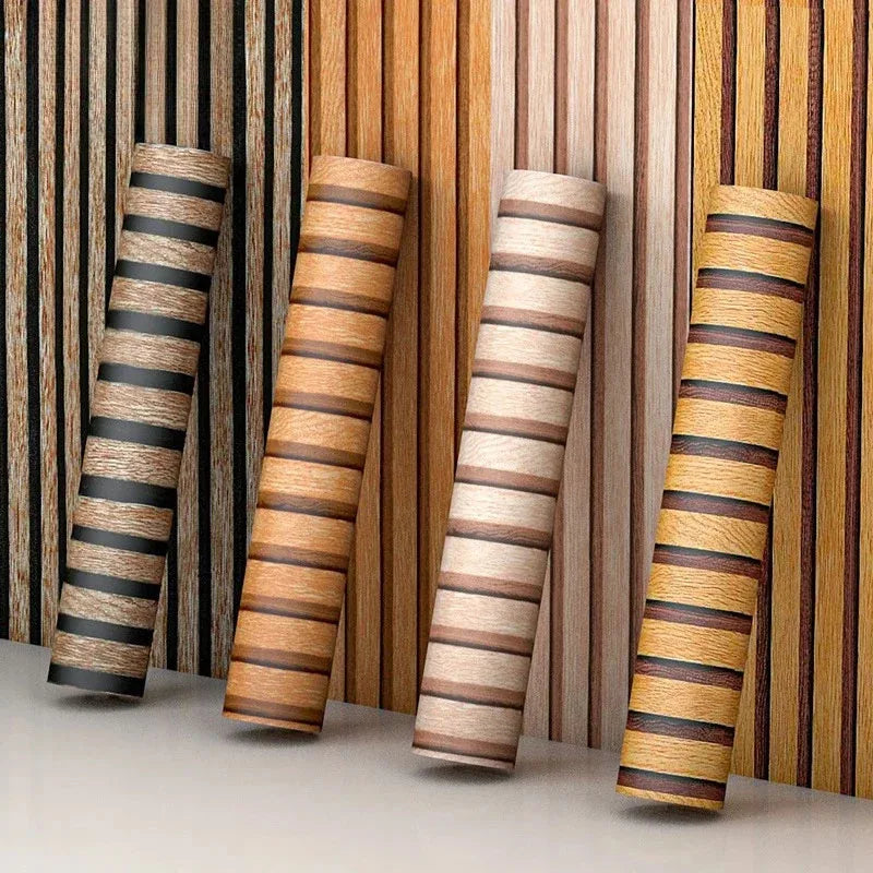 Grid Stripes Peel and Stick Wallpaper Self Adhesive Wall Stickers Wallpapers Home Decor PVC Room Decoration 45cm Sticker (ONLINE ORDER ONLY)