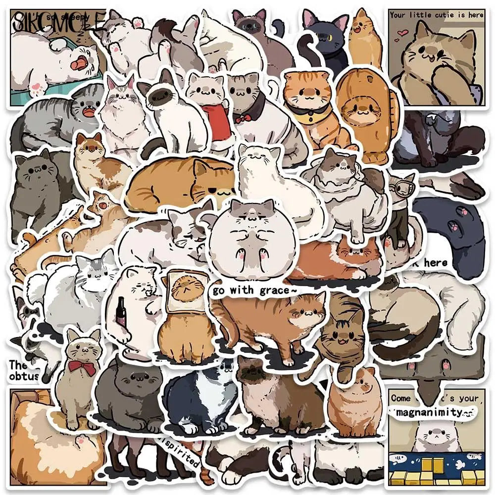 Cute Kitty Graffiti Stickers Pack for Luggage, Guitar, Fridge, Laptop, Kids Decal (Online Order Only)