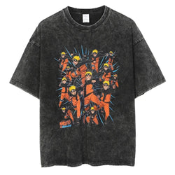 Naruto Rock Lee Streetwear T Shirt Vintage Washed Black (ONLINE ORDER ONLY)