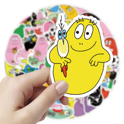 10/52Pcs Cute Les Barbapapa Stickers Skateboard Guitar Suitcase Freezer Motorcycle Classic Toy Decal Funny Sticker (ONLINE ORDER ONLY)