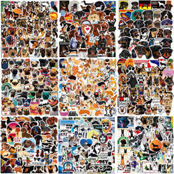 50pcs Cute Dog Stickers: Corgi, German Shepherd, Shar Pei, Dachshund, Husky - Laptop, Phone, Car Decoration (ONLINE ORDER ONLY)