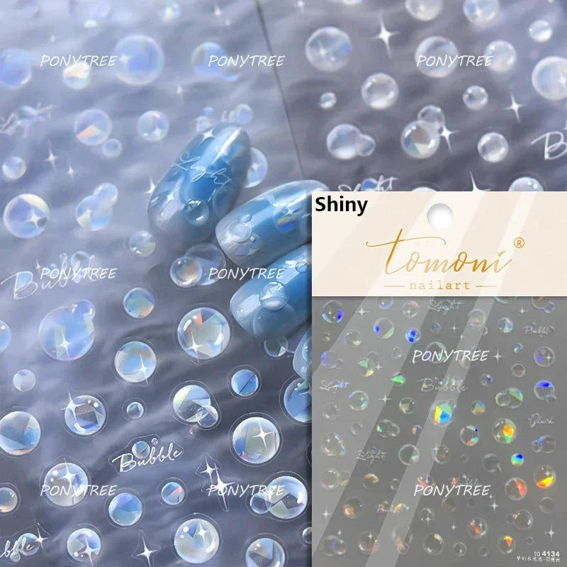 Halo Dyeing Ocean Shell Conch Starfish Pearl Love Heart Bowknot Jellyfish Adhesive Nail Art Stickers Manicure Decals Wholesale (ONLINE ORDER ONLY)
