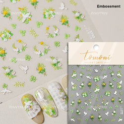 Painting Sketch Tulip Daisy Willows Scenery Daisy Colorful Flowers Sun Star Butterfly Wicker 3D Nail Art Stickers Manicure Decal (ONLINE ORDER ONLY)