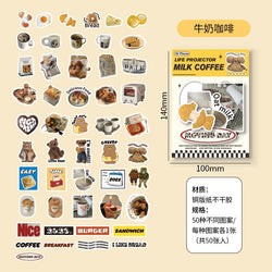 50pcs/lot Korean ins Scrapbook Stickers Life Projector Series Art Craft Sticker Decorative Diary Planner Cute Stationery Sticker (ONLINE ORDER ONLY)
