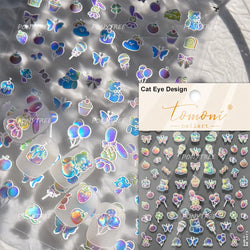 Bear Star Bowknot  Duck Cherry House Mini Flower Butterfly Line Bow Tie Apple Gird Cute Chic Nail Art Stickers Manicure Decals (ONLINE ORDER ONLY)