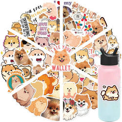 50PCS Cartoon Cute Pomeranian Stickers Dog Creative Personality Graffiti Waterproof Sticker For Suitcase Refrigerator Skateboard (ONLINE ORDER ONLY)