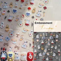 Rabbit Bunny Moon Flower Lantern Peach Blossom Star Bowknot Self Adhesive Nail Art Stickers Rhinestone Delicate Manicure Decals (ONLINE ORDER ONLY)