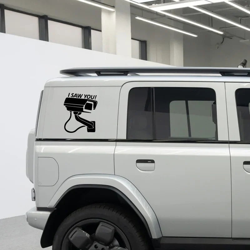 “I SAW YOU!”surveillance camera Stickers，funny stickers for cars trucks motorcycles and laptops！ (ONLINE ORDER ONLY)